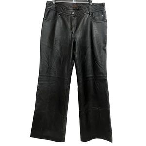 NWOT Danier vintage leather flare pants